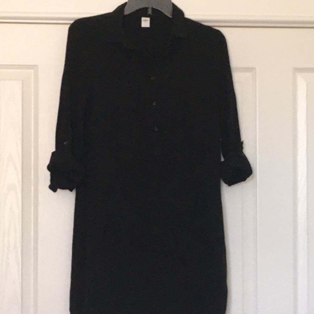 Black old navy shirt dress
